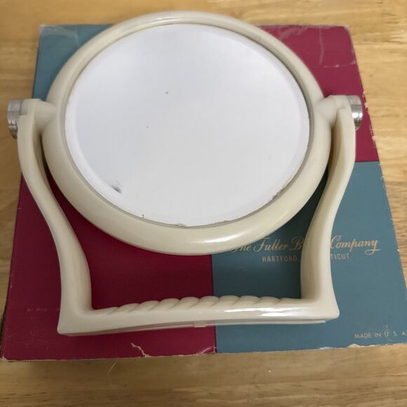 Other - VTG Makeup Mirror Fuller Brush Co Double Sided & Beveled Celluloid Ivory
